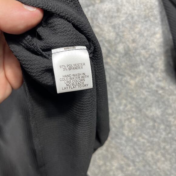 Gibson Size Small Women’s Tie Front Blouse Black Dressy 3/4 Sleeves Pullover EUC - Picture 5 of 9